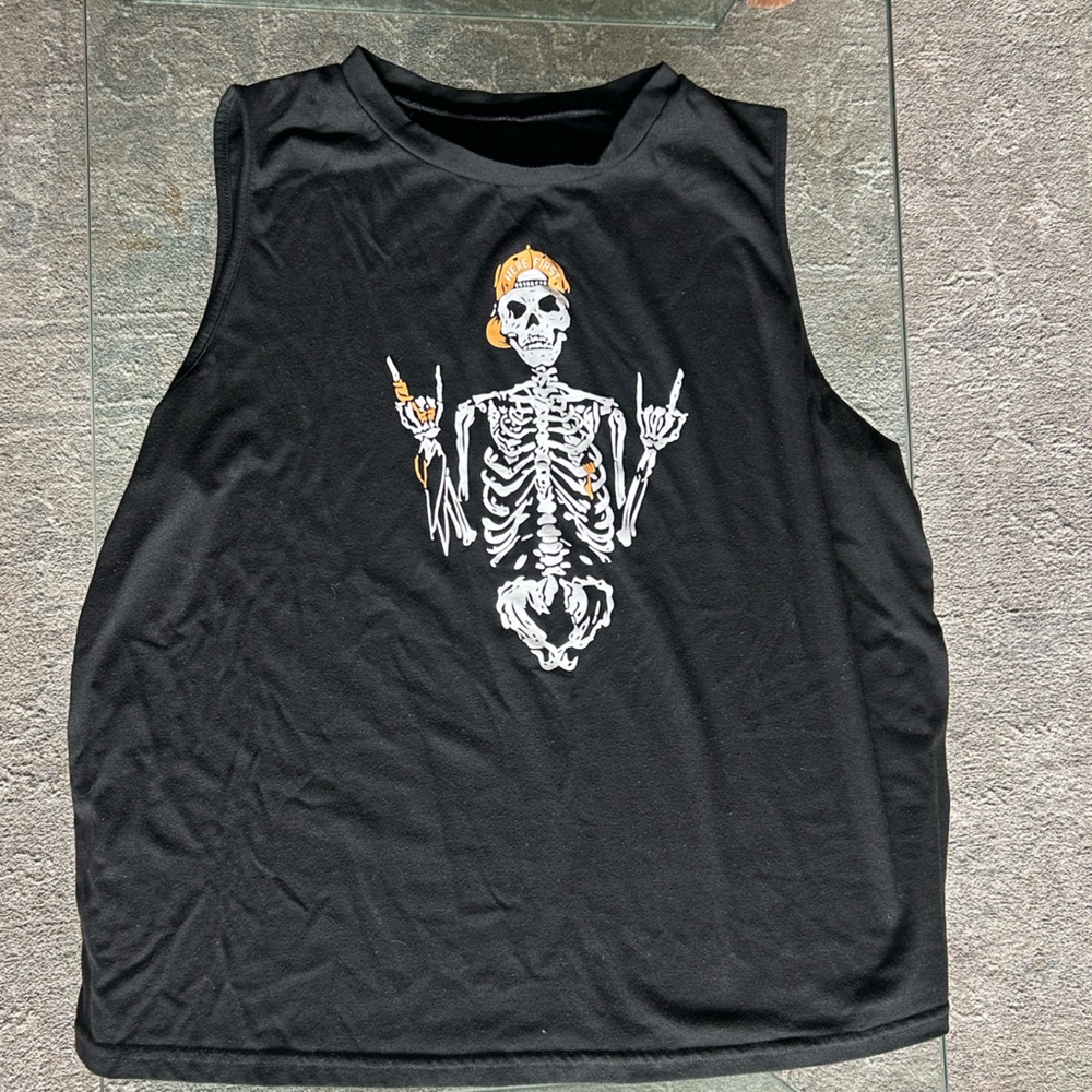 Black Skeleton Graphic Tee